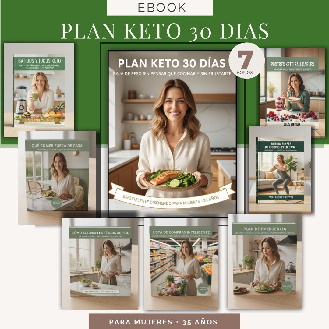 plan keto 30 dias + 7 bonos imperdibles